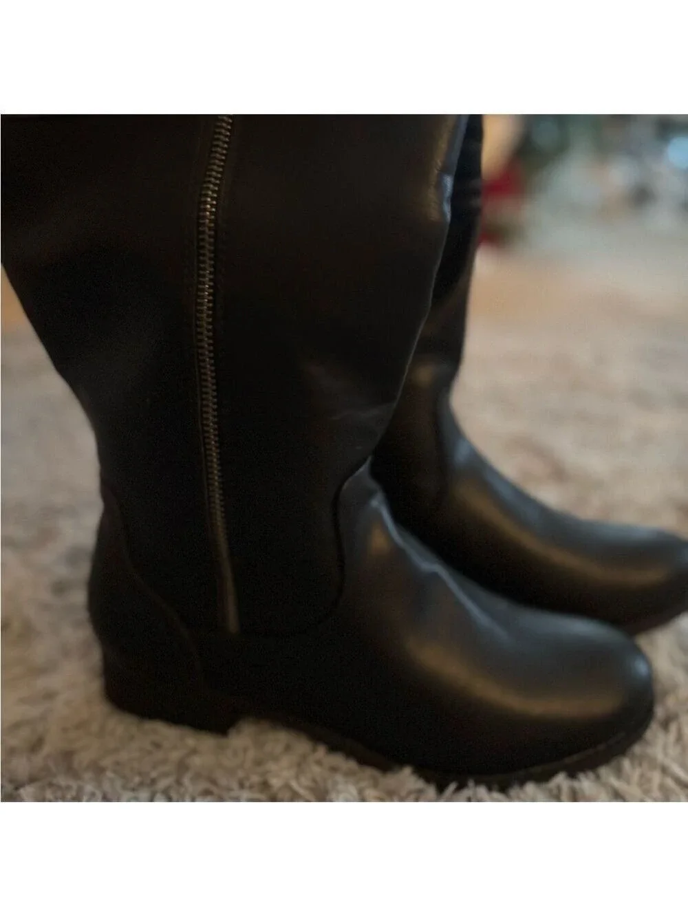 Black Knee High Boots Women's